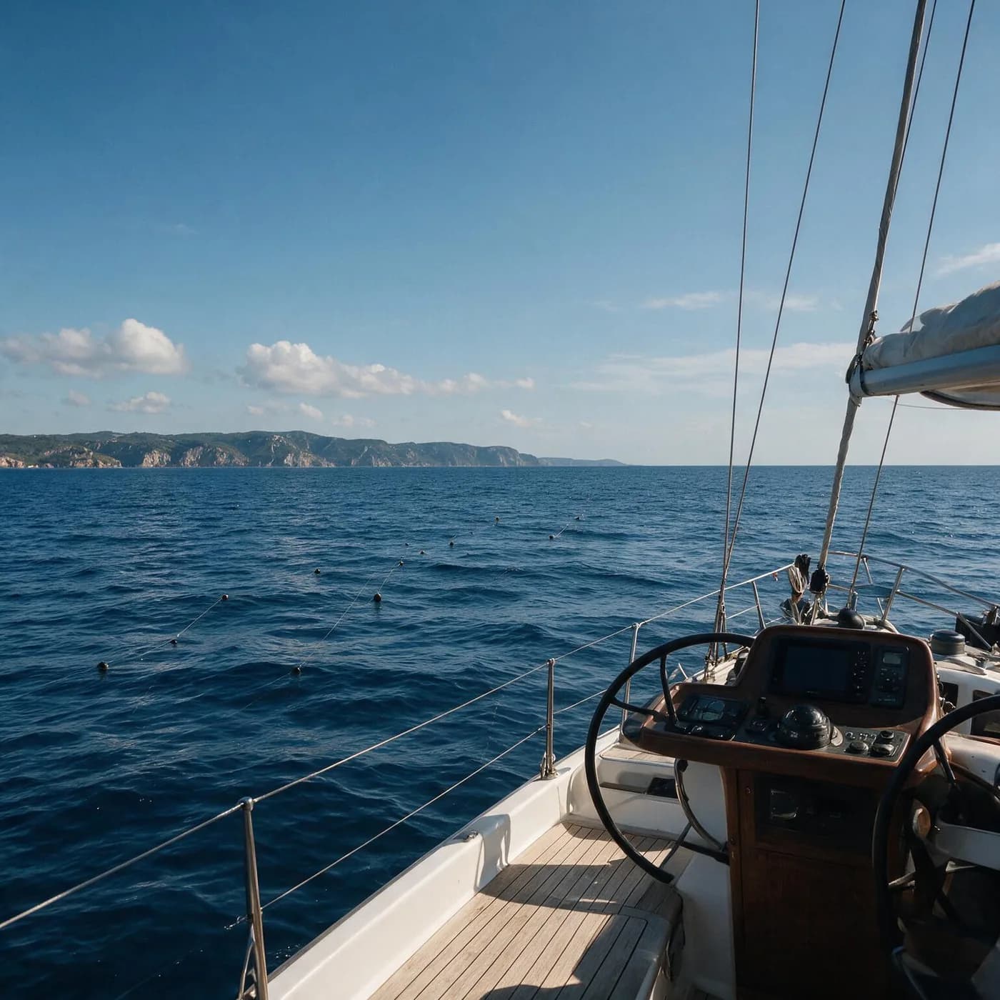 Voilier préparé pour une navigation semi-hauturière